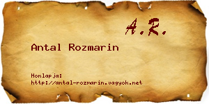 Antal Rozmarin névjegykártya